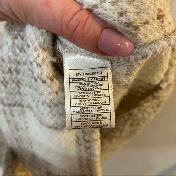 BB Dakota Cream Plaid Jacket - Picture 7 of 9